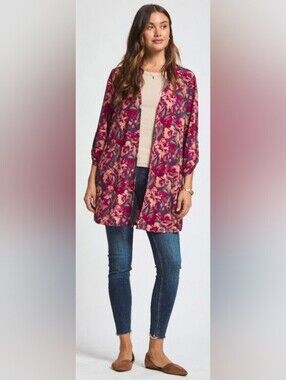 NWOT Dear Scarlet 3/4 Sleeve Open Front Cardigan, Large (Sizing Like XL 16/18)